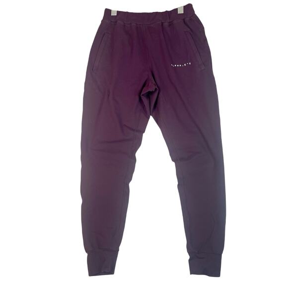 Alphalete Premium V2 Jogger Pants Unisex Medium Red Burgundy Pull On Gym - Picture 1 of 11